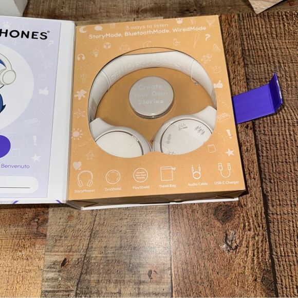 Storytelling Foldable Bluetooth Kids Headphones Screen-Free Storytime-New - Picture 5 of 11